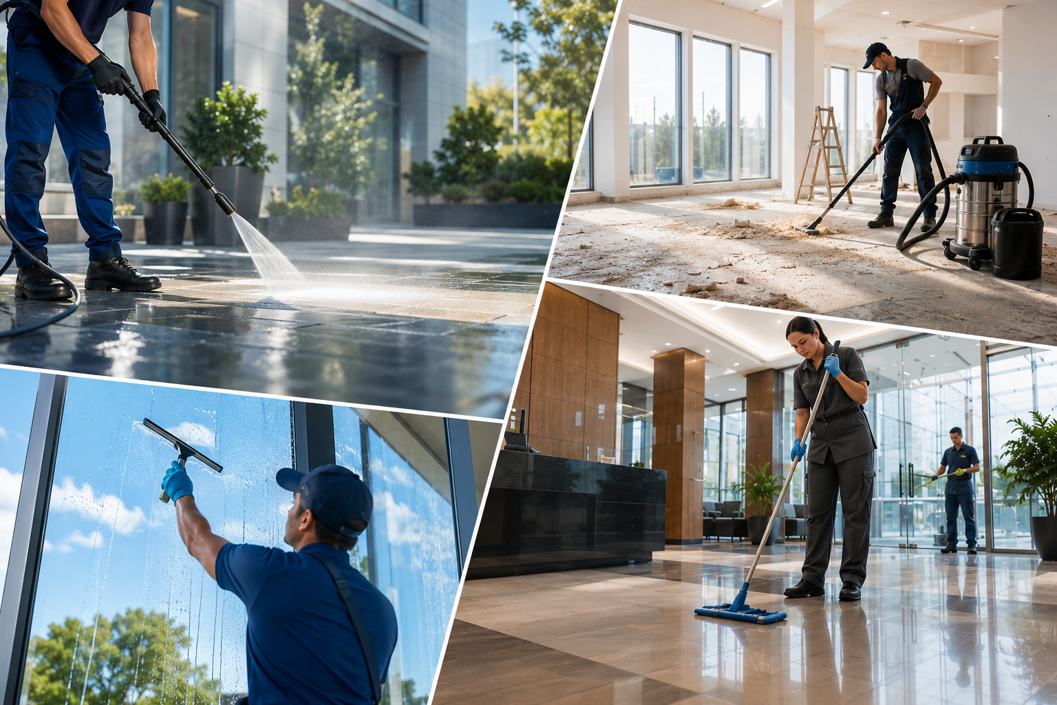 Professional cleaning team